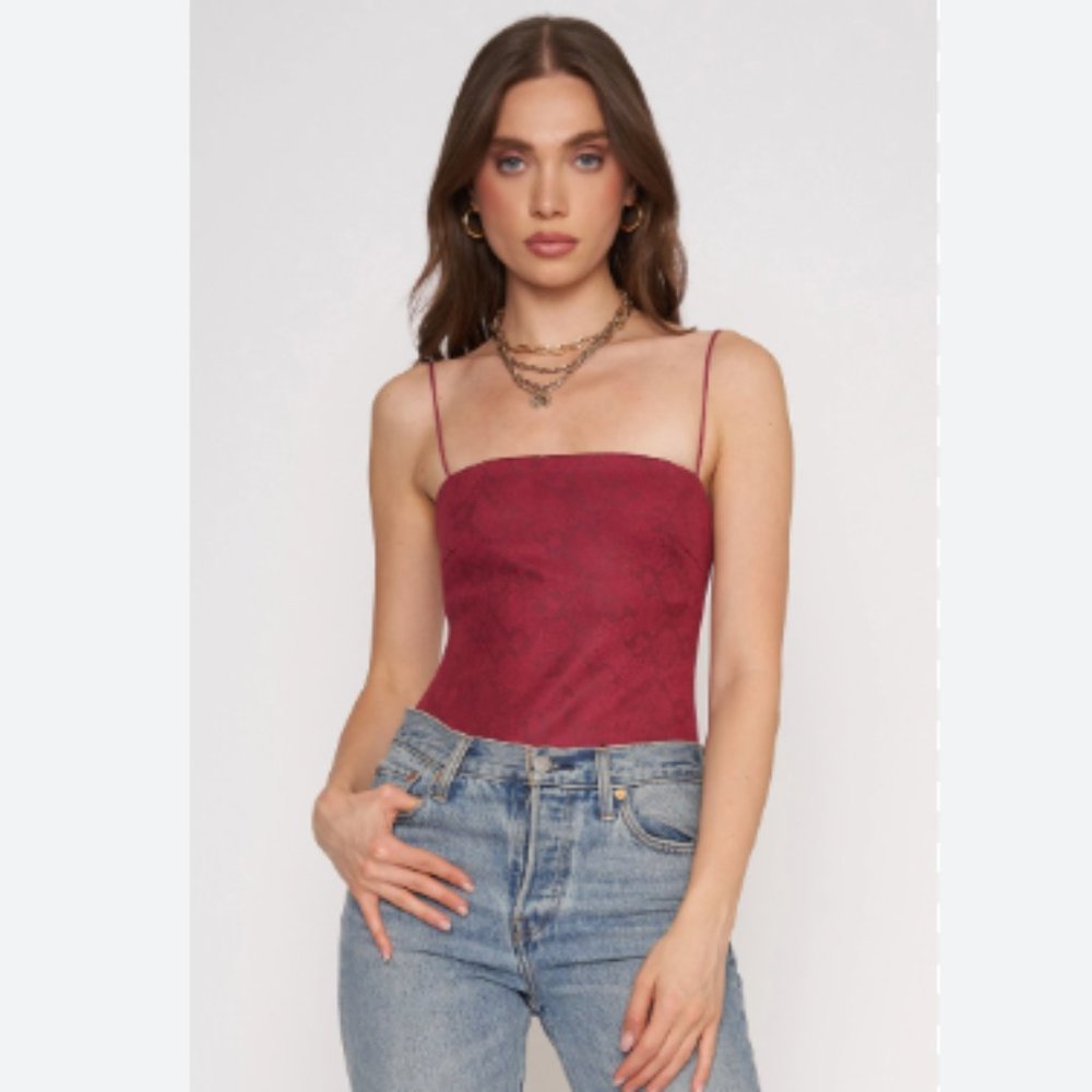 Anthropologie S13NNA Alexander Bodysuit Snakeskin Size Large New w/out Tag
